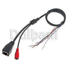 DC Power Female Connector RJ45 Ethernet Cable for Security Camera 2ft Black