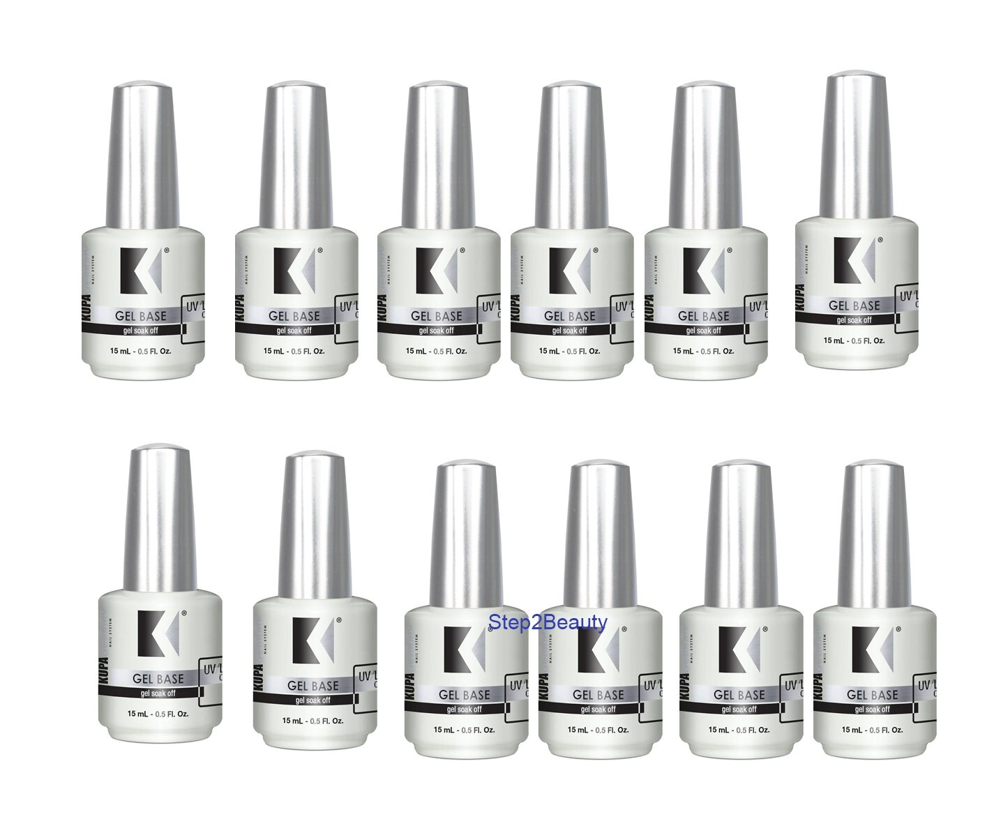 Kupa GelFinity Soak Off Gel UV/LED -  GEL BASE 0.5 Oz (Pack of 12)
