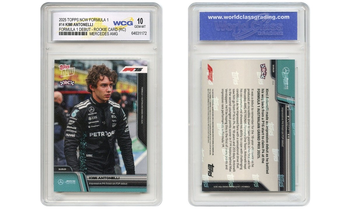 2025 Topps Now Formula 1 KIMI ANTONELLI F1 Debut ROOKIE Card #14 