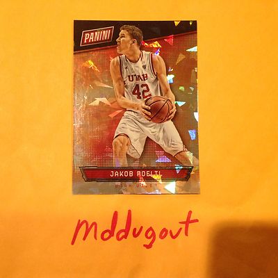 Jakob Poeltl #48 Utes Raptors Dünn Rissig Eis 13/25 Made 2016 Panini National