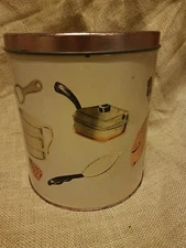 Weibro Vintage Old Tin Canister Div. J L Clark, Chicago USA