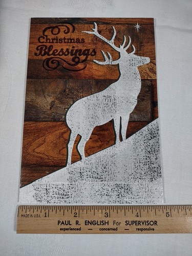 36 Christmas Cards Christmas Blessings Deer/Stag Woodgrain Dayspring - Picture 3 of 10