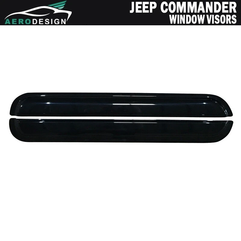 For 06-10 Jeep Commander Slim Window Visor Smoke Shade Sun Deflector Foto 4 de 4