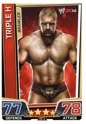 Topps Slam Attax SUPERSTARS: TRIPLE H WWE 2K14 Karte 2K-4