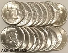 ROLL (20) 1953 D FRANKLIN HALF DOLLAR “STUNNING GEMS FBL” BU UNCIRCULATED 90% S.