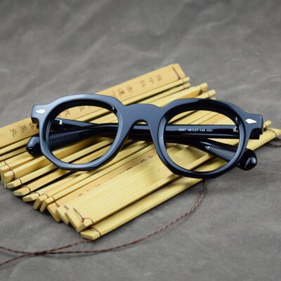 BETSION Round Acetate READING GLASSES Black Glasses Frames Women Men Reader