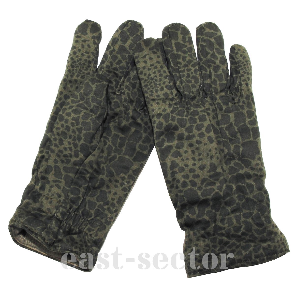Vintage Military Winter Gloves Polish Army Cold War Woodland Camo