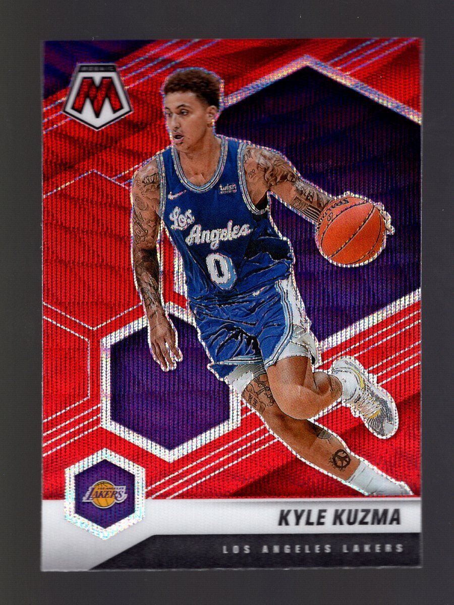 2020-21 MOSAIC TMALL RED WAVE PRIZM #1 KYLE KUZMA LOS ANGELES LAKERS
