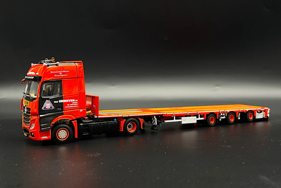 Mega remolque Mercedes Actros MP5 4x2 plataforma "Van Grinsven" modelos de camiones WSI Foto 3 de 4