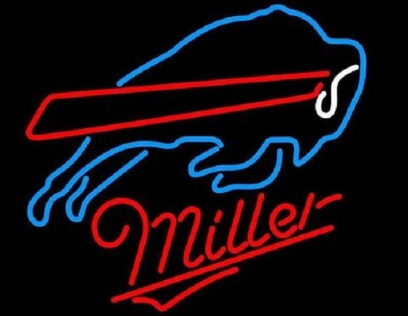 US STOCK Miller Lite Beer Buffalo Bills 20"x16" Neon Sign Lamp Light Gift Party