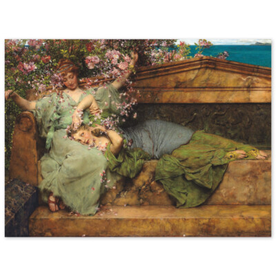 Lawrence Alma-Tadema, Im Rosengarten, Poster