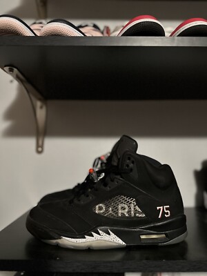 Size 10 - Paris Saint-Germain x Air Jordan 5 Retro Black