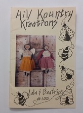 Primitive Style Sewing Pattern Bumblebee And Ladybug Dolls Pattern Only