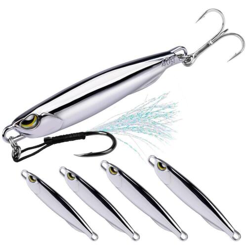 1pc Electroplated Metal Jigs Fishing Lures with Hooks 10g-40g C2R3 R7X7 M2M7 - Bild 8 von 21