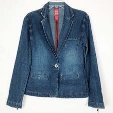 Star Blue Jeans Y2k Vintage Denim Dark Wash Blazer Jacket Juniors M Mean Girls