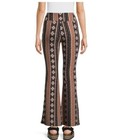 No Boundaries Juniors Black & Rust Print Flare Pants Size Medium (7-9) NEW — photo 2