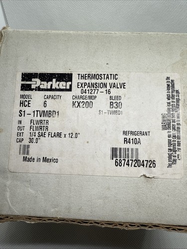 NEW Parker 041227 TXV Thermostatic Expansion Valve R-410A S1-1TVMBD1 - Picture 2 of 2