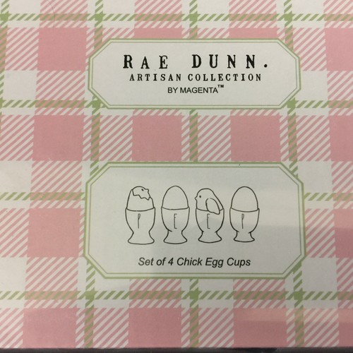 RAE DUNN PEEP Chick in Egg Cups Set of 4 Spring Country Easter Table Decoration - Picture 3 of 6