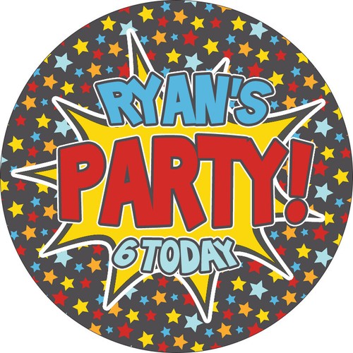 PERSONALISED Birthday Party Bags Favour Sticker Labels | Starry | 3 Sizes - Picture 5 of 6