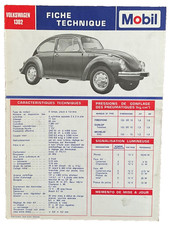 Vintage Volkswagen Vw 1302 Super Beetle Mobil Oil Technical Spec Sheet Flyer Fre Vintage Volkswagen Vw 1302 Super Beetle Mobil Oil Technical Spec Sheet Flyer Fre
