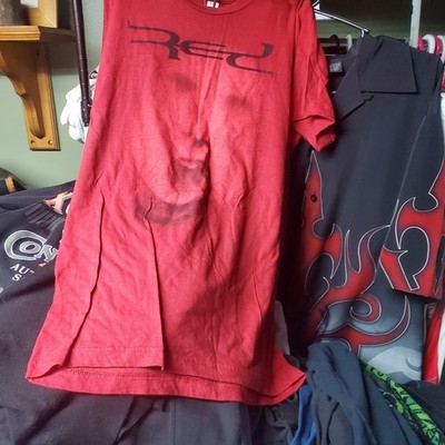 Vintage 2011 Red ''Until We Have Faces'' Band Shirt Size Medium