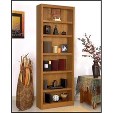 Concepts In Wood MI3084-D Single Wide Bookcase- Dry Oak Finish 6 Shelves