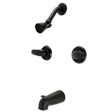 Kingston Brass KB24.LL Legacy Tub and Shower Trim Package - Black