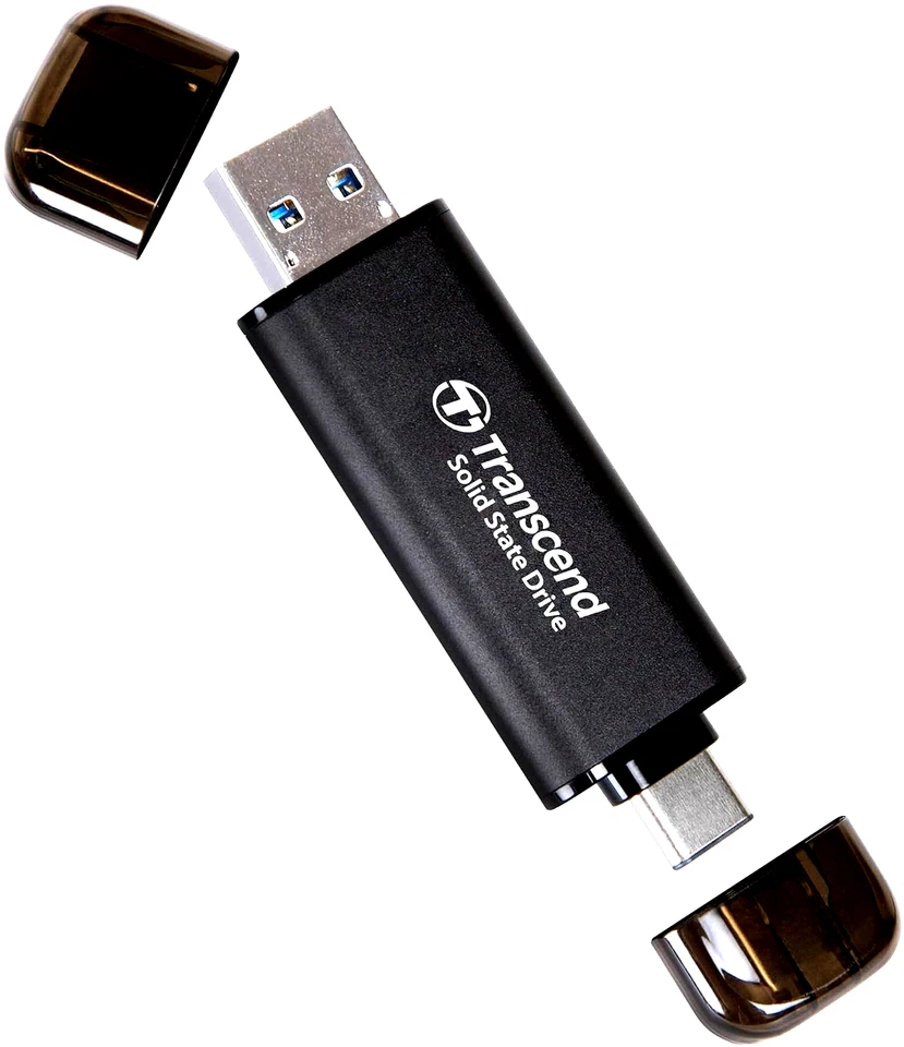 Transcend 256GB Dual USB-Stick 10GbpS-ESD310 Portable SSD Solid State Drive-NEU - Bild 2 von 4