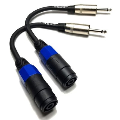 CESS005 Speakon Female Connector To 1/4'' Male TS Speaker Cable  Speakon Jack ...