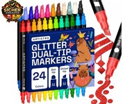 24 Glitter Dual Tip Markers