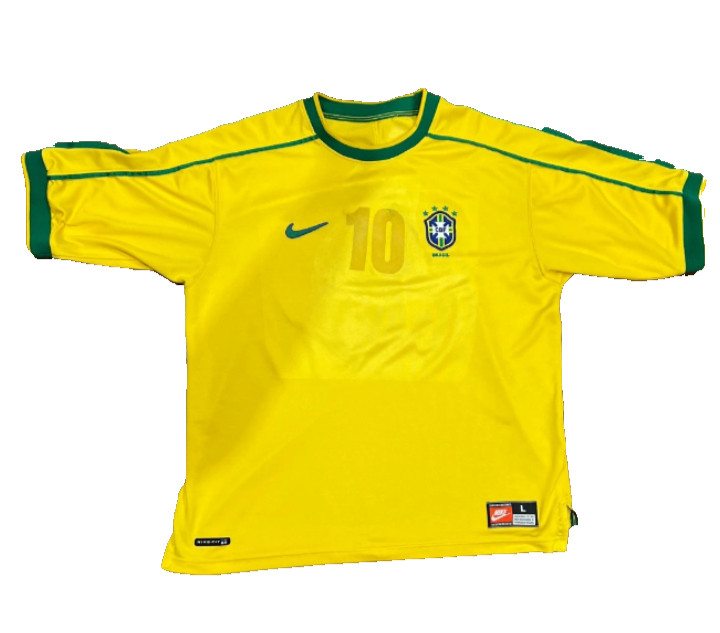 Brasile 1998 Football SHIRT Nike VINTAGE 98 brasil jersey L camisa maillot