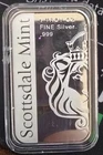 1oz .999 Silver Bar - Scottsdale Mint Archangel Silver Bullion Bar #A522