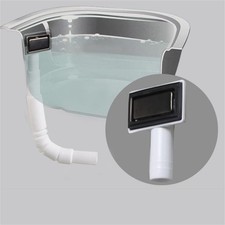 Stainless Steel Square Overflow Pipe for Sink Gray with Steel Plate Anti-Leak
