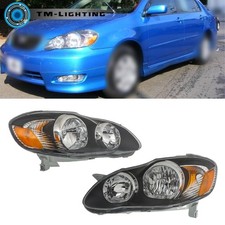 For Toyota Corolla 2003-2008 Headlights Leftright Side Halogen Black Housing For Toyota Corolla 2003-2008 Headlights Leftright Side Halogen Black Housing