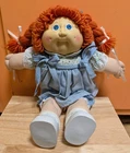 Vintage Cabbage Patch Kids Doll Girl Red Hair Blue Eyes In Double Braids 1985