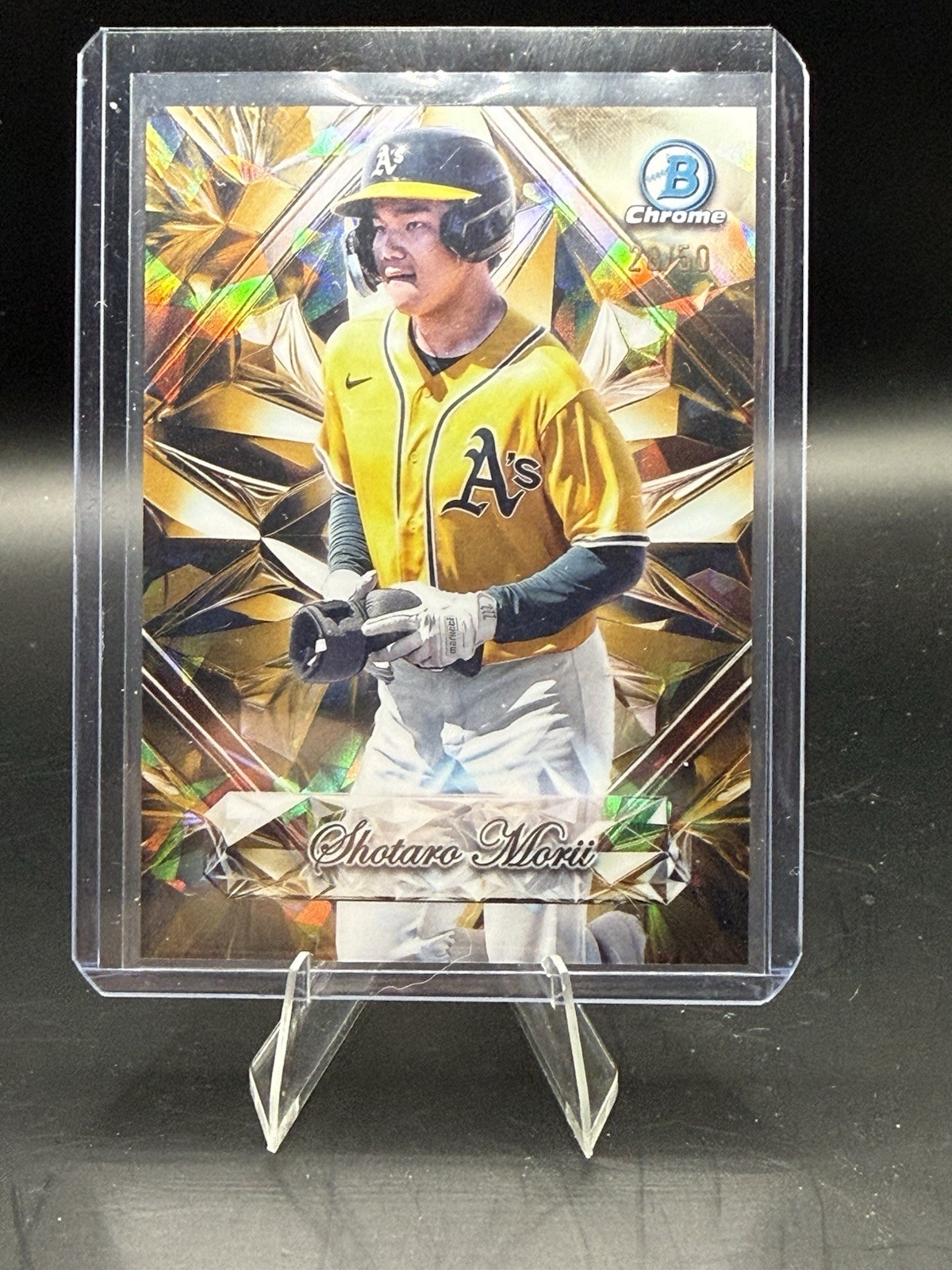 2025 Bowman Chrome Sapphire Selections Shotaro Morii SS-19 Gold /50 A’s