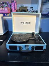 Victrola BT Suitcase Record Player With 3 Speed Turntable - Turquoise