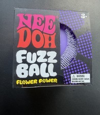 NeeDoh Flower PowerFuzz Ball Squishy Stress Ball Nee Doh Fuzzball Purple 