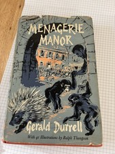 Gerald Durrell. 1964 First Edition. Hardback. Menagerie Manor. Dustjacket