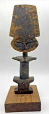 African Ashanti Hand Carved Wooden Figure Ghana Fertility Doll Sculpture