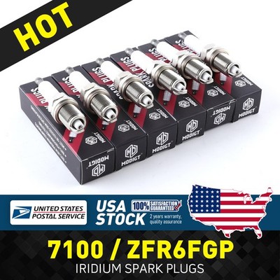 6 Pcs For NGK # 7100 ZFR6FGP OEM Iridium Spark Plugs For Acura Ford Mazda