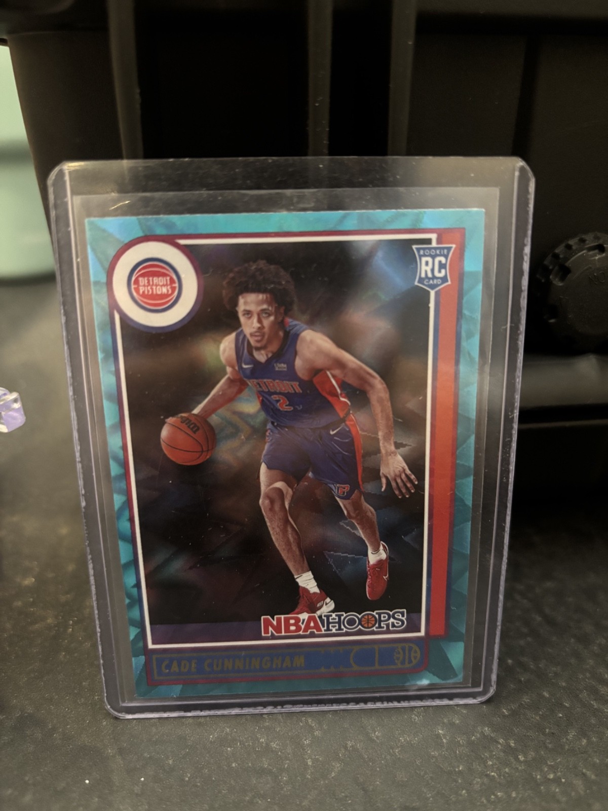 2021-22 Panini NBA Hoops - Rookies Cade Cunningham #201 Teal Explosion (RC)