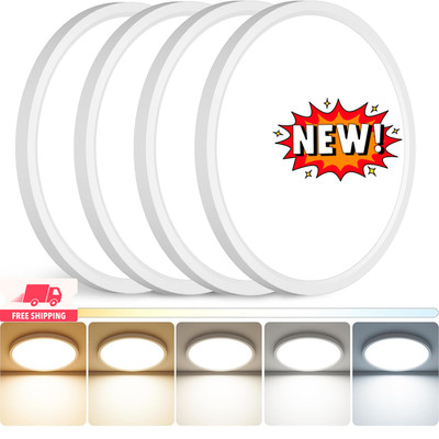 Lámpara de techo LED de 30 cm, 3000K/3500K/4000K/5000K/6500K, empotrada ajustabl