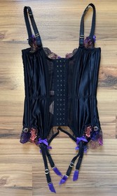 NWT Agent Provocateur Zuri Basque Corset 34D Black $790 Runway Lingerie