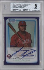 2011 Bowman Draft Purple Refractor 7/10 Larry Greene #BCAP-LG BGS 8 Auto 9gj