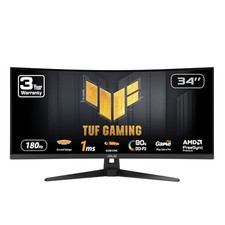 TUF 34" Class UW-QHD Curved Screen Gaming LED Monitor - 21:9 - Black | SKU AS-VA