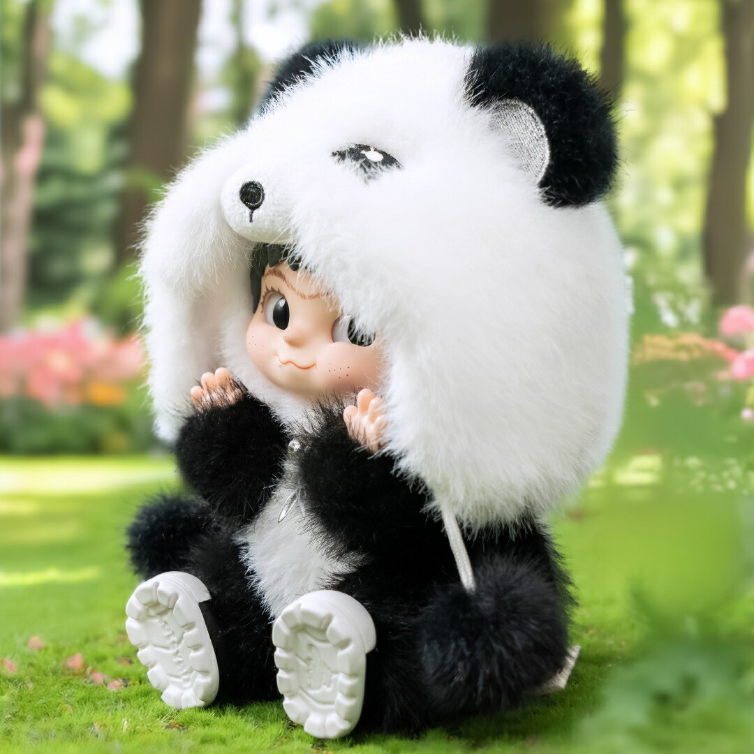 Hassy Top-in Wakuku Panda Plush Mascot Keychain