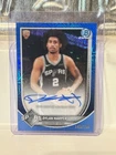 Dylan Harper 25-26 Bowman Chrome Blue Mojo On Card Auto RC #BCA-DH SA Spurs /150