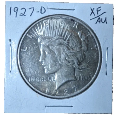 1927 D Peace Dollar $1 Higher Grade XF - AU