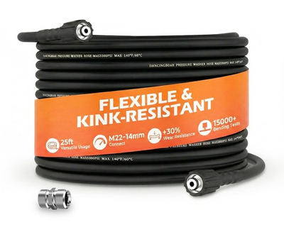 #ad Pressure Washer Hose 25FT 1 4quot; 3300 PSI Wear amp; Kink Resistant Power Washer H... $29.64